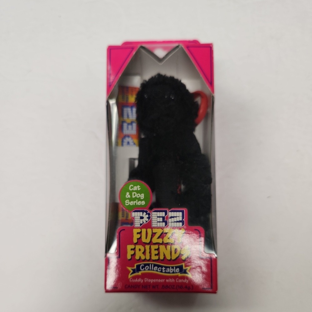 Vintage  PEZ Fuzzy Friends Dispenser NEW SEALED Boo The Cat Born 10/31/01